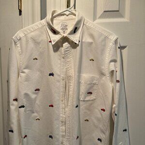 JCrew mens whimsical buttondown shirt medium slim fit